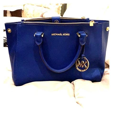 michael kors cobalt blue handbag|Michael Kors blue crossbody bag.